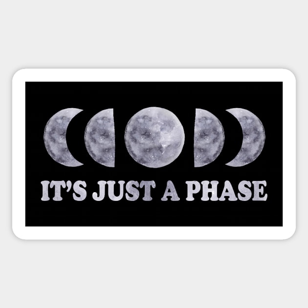 Phases of the Moon Sticker by Saulene